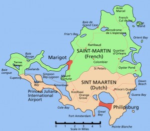 st maarten map with SXM Loc St Maarten car rental in Sint Maarten island